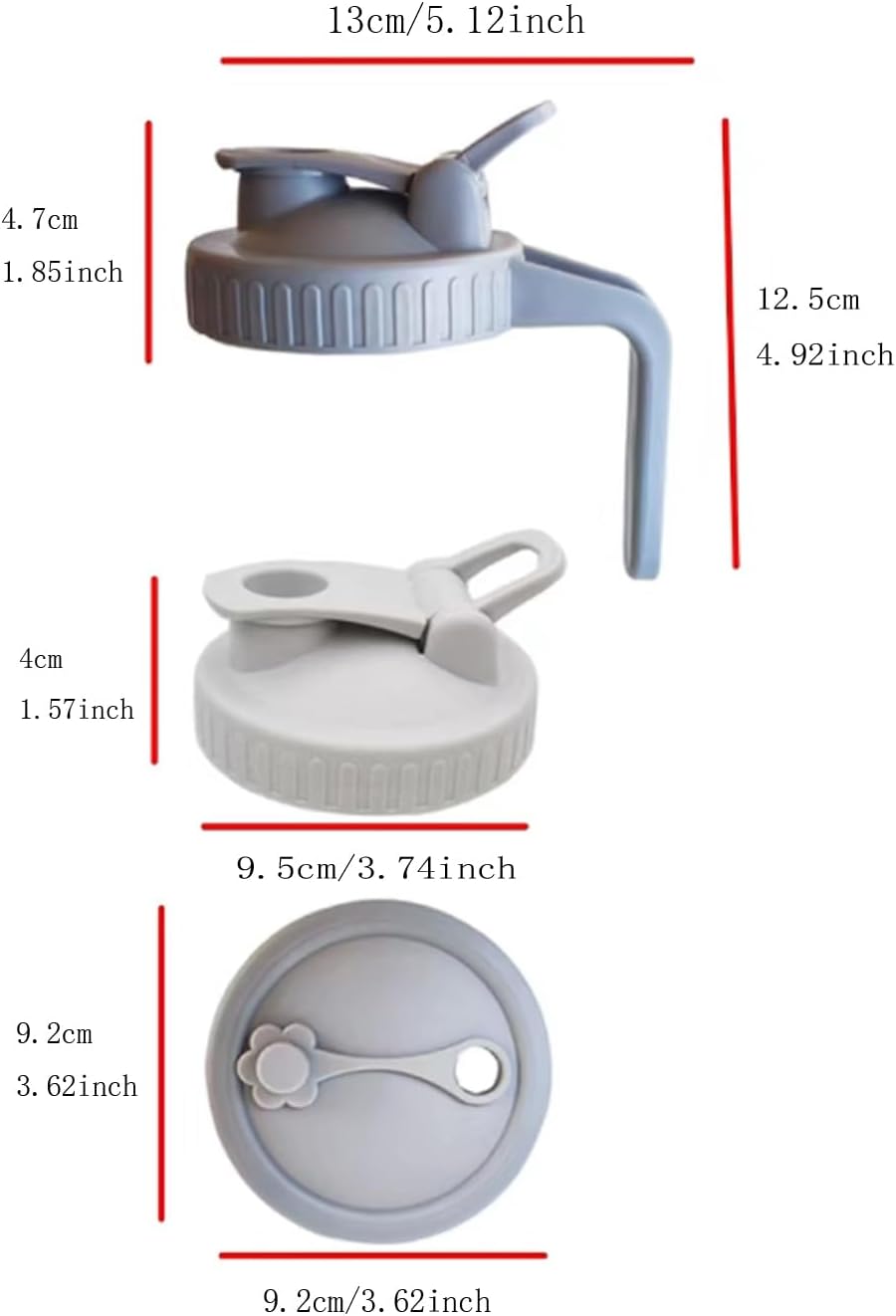 6-Piece Set Handle-Flip Wide-Mouth Mason Jar Lid 86mm LTS