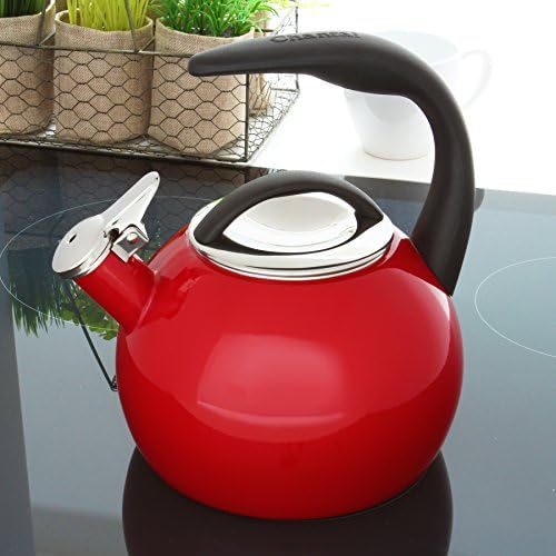 Chantal Anniversary Whistling Tea Kettle 2 Quart Chili Red