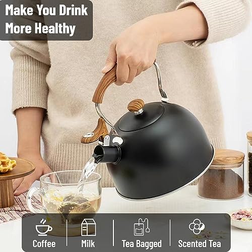 Beruyu 25 Quart Whistling Tea Kettle