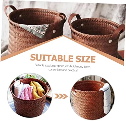 Versatile Wicker Storage Basket For Cars Toys Laundry
