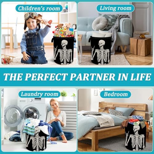 Funny Skull Laundry Hamper