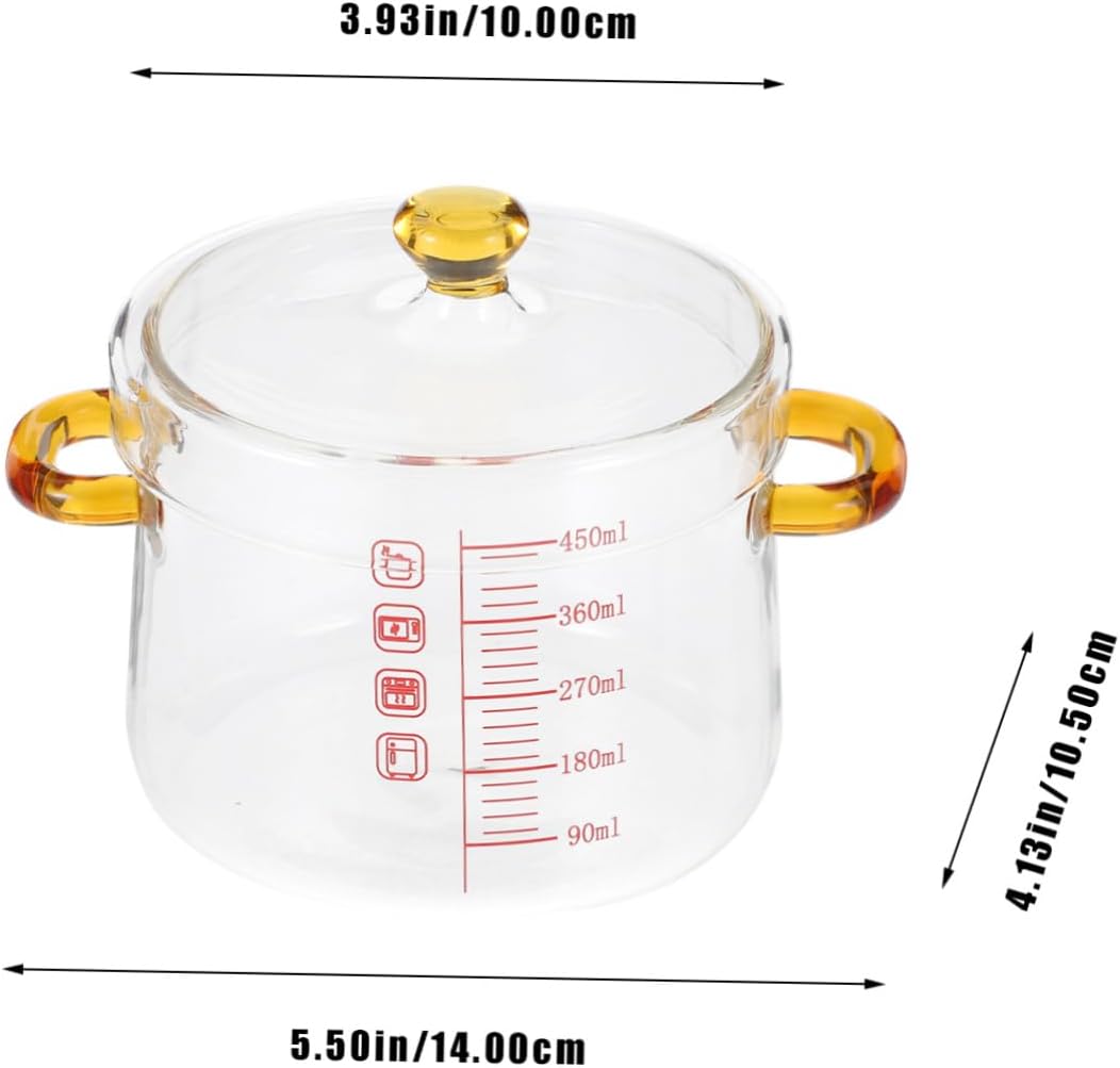 Luxshiny Glass Cooking Pot Steamy Multi-Functional