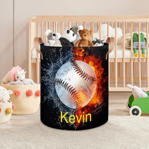 Personalized Collapsible Laundry Basket with Name for Kids Bummer and Adults