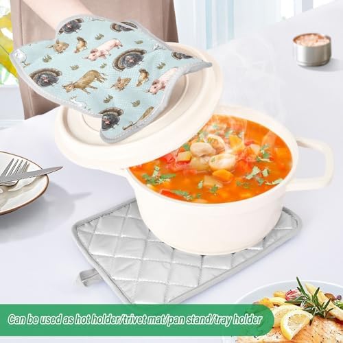 Potholder Goose Cow Chicken Pig Pot Holder Set of 2