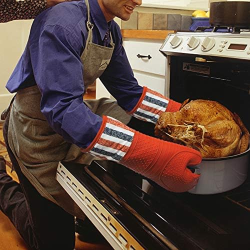 Heat-Resistant Silicone Oven Mitts for Baking
