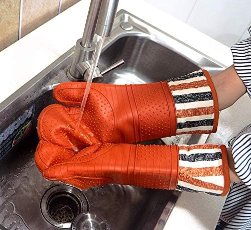 Heat-Resistant Silicone Oven Mitts for Baking