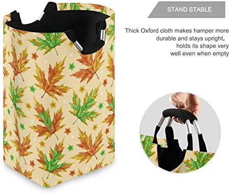 Warm foldable Autumn Leaves Laundry Basket for Home Kitchen Storage