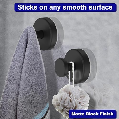 Sturdy Suction Cup TowelHooks - 2 Pack for Bathroom Windows