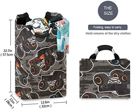 Susiyo Monster Truck Car Laundry Basket Collapsible Hamper