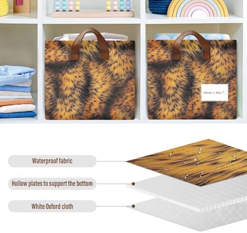 Big Leopard Dresser Storage Basket - Collapsible Waterproof