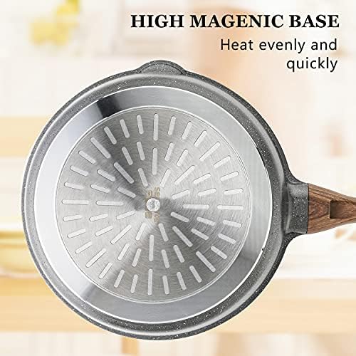 SENSARTEStay-Cool Deep-Frying Pan with Non-Stick Surface 10-Inch