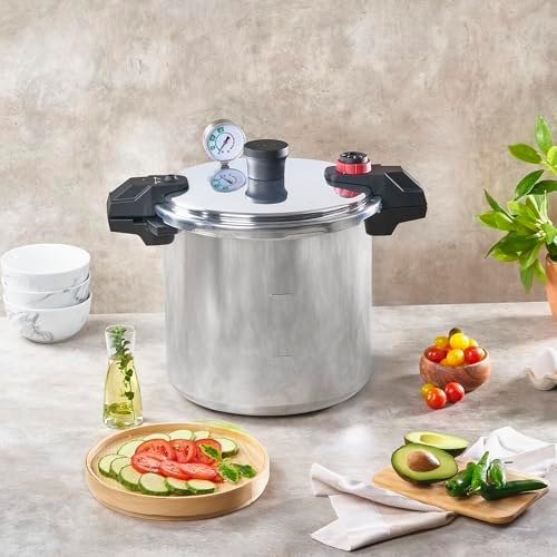 T-Fal Pressure Cooker 22-Quart 3 PSI Canning Reliable Use