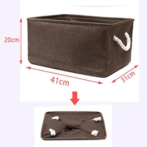 Collapsible Linen Organizer Basket with Dual Handles