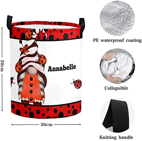 Ladybird Dots Gnome waterproof laundry basket