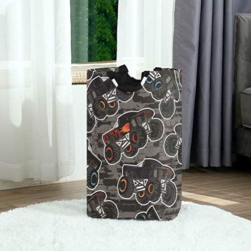 Susiyo Monster Truck Car Laundry Basket Collapsible Hamper
