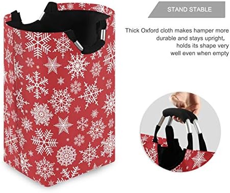 Sushi Christmas White Snowflakes Laundry Basket
