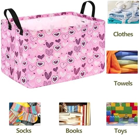 Valentine Pink Storage Basket for Kids Room