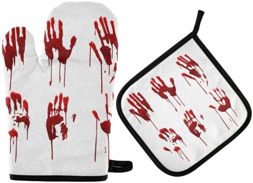 Fygkptb Halloween Bloody Hand Prints Set