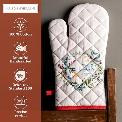 Maison dHermine Oven Mitts Heat-Resistant Cotton Gloves