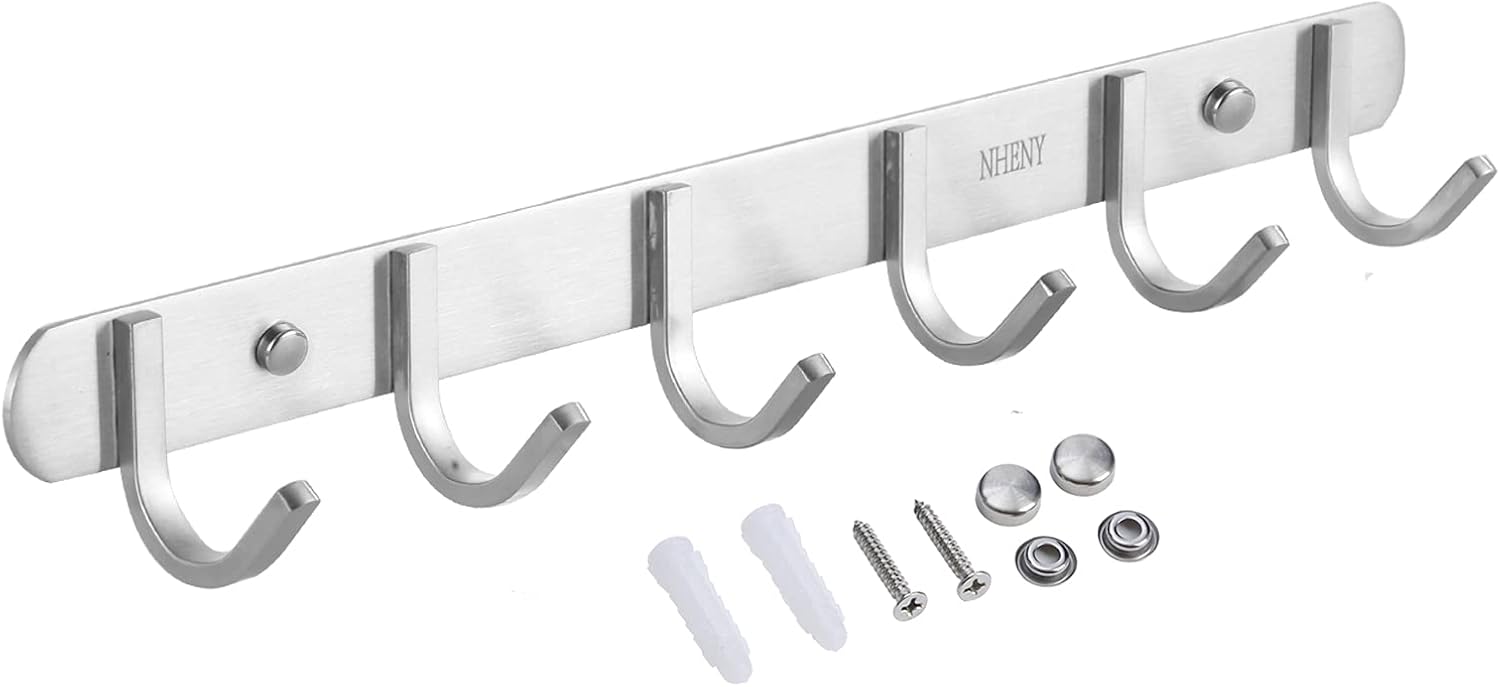 Versatile Wall Mount Hat Coat Hook Rack for Home Office Use