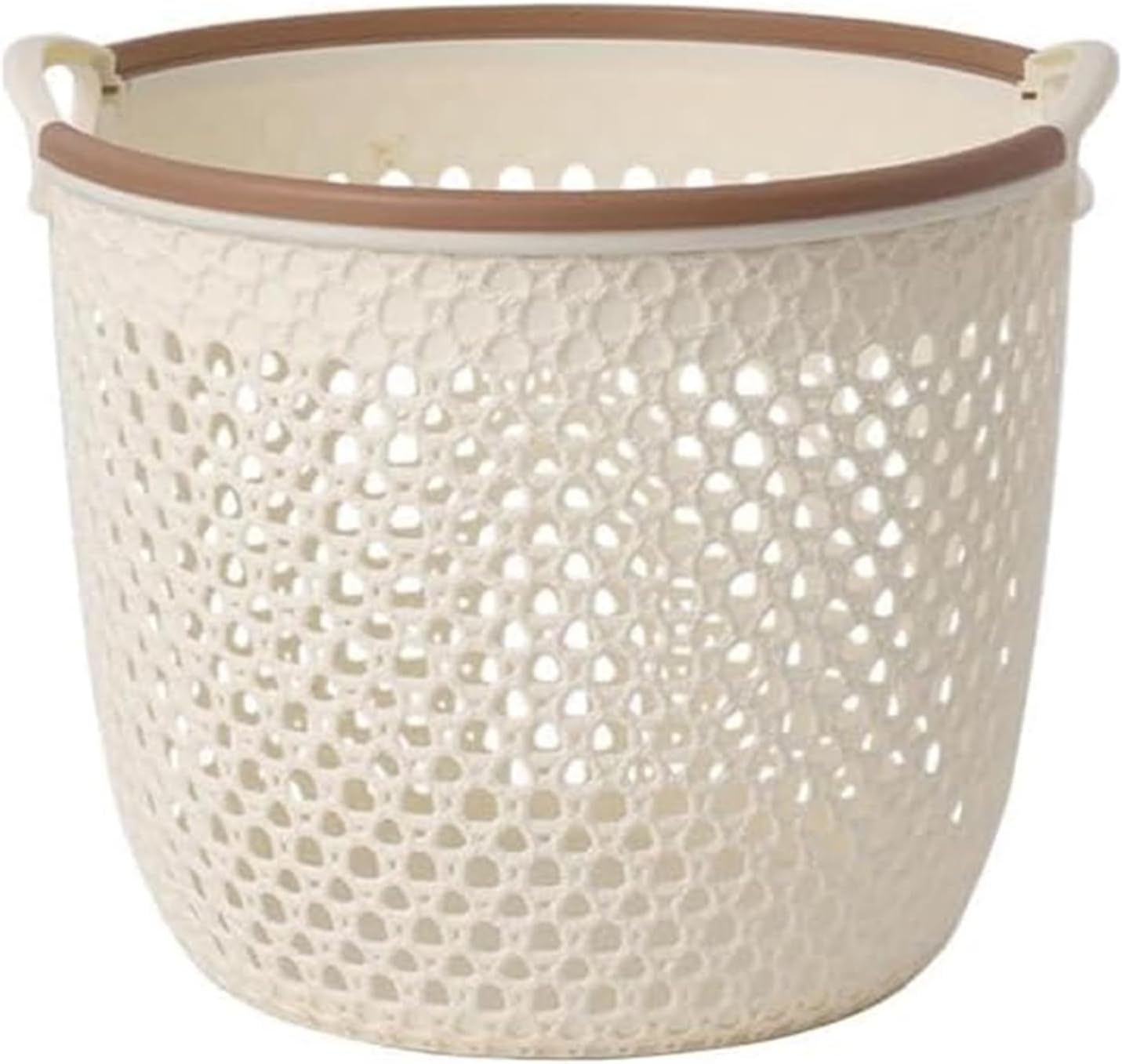 Space-Saving Laundry Basket with Dual Handles for Efficient Storage