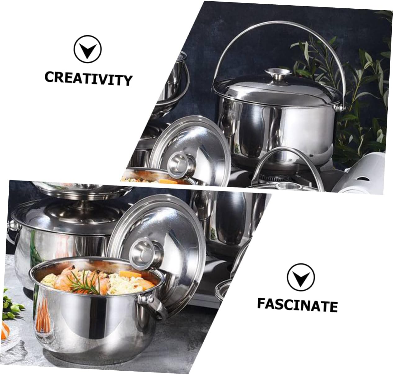 MOTHNURStainless Steel Mixing Bowls Set with Lid for Cooking