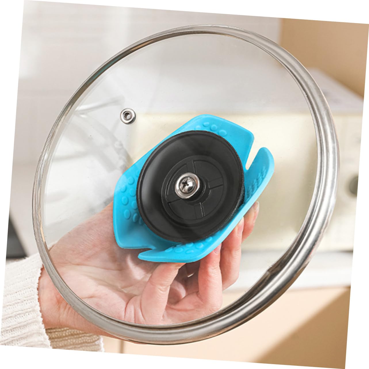 Adjustable Silicone Kitchen Gadget Heat Resistant Pot Opener Holder