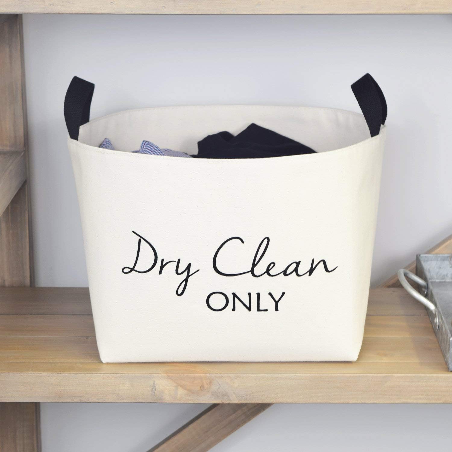 dry clean only canvas laundry basket