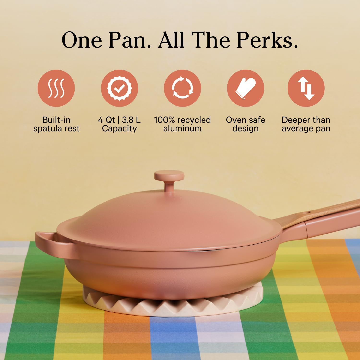 Our Place Always Pan - Large 125-Inch Capacity Nonstick Toxin-Free Ceramic Cookware