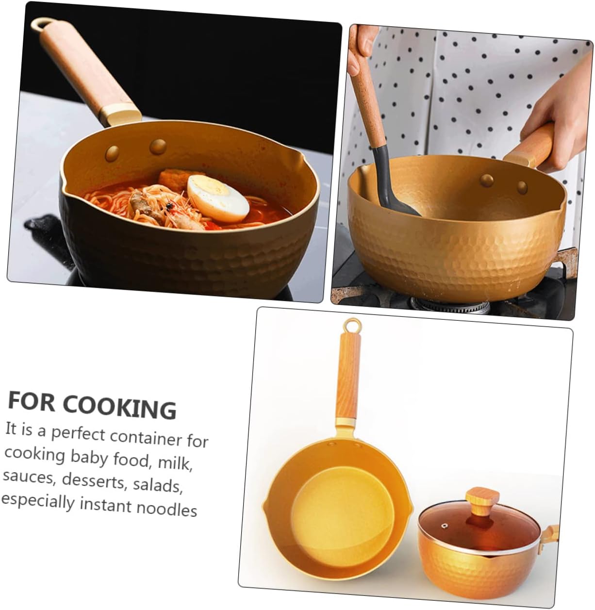 Mikinona Snow Pan Pans Small Cooking Pot Aluminum Alloy Kitchen Essential