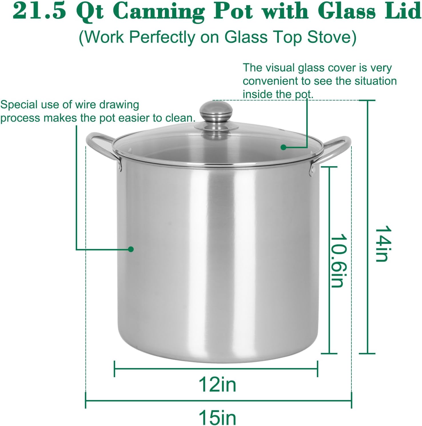 215 Quart Stainless Steel Canning PotKit for Beginners with 7 Tools Set