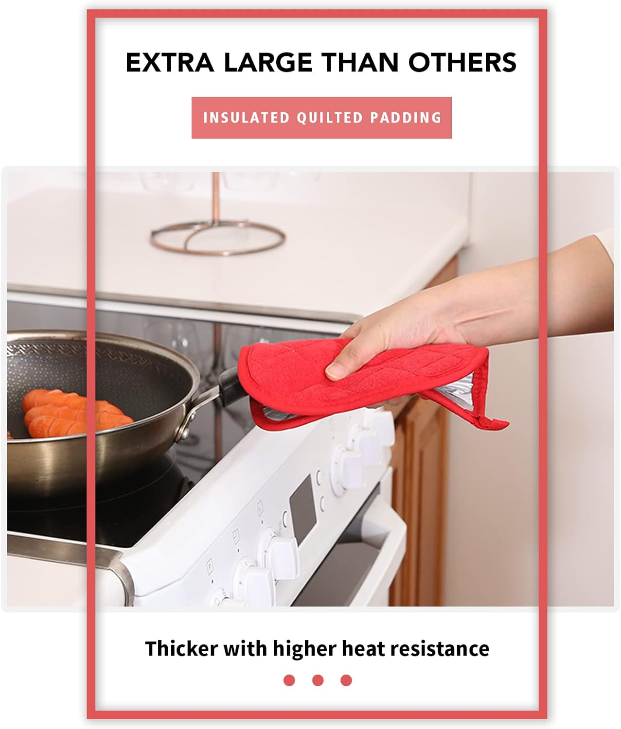 4-Pack Heat-Resistant Non-Slip Terry Cloth Pot Holders