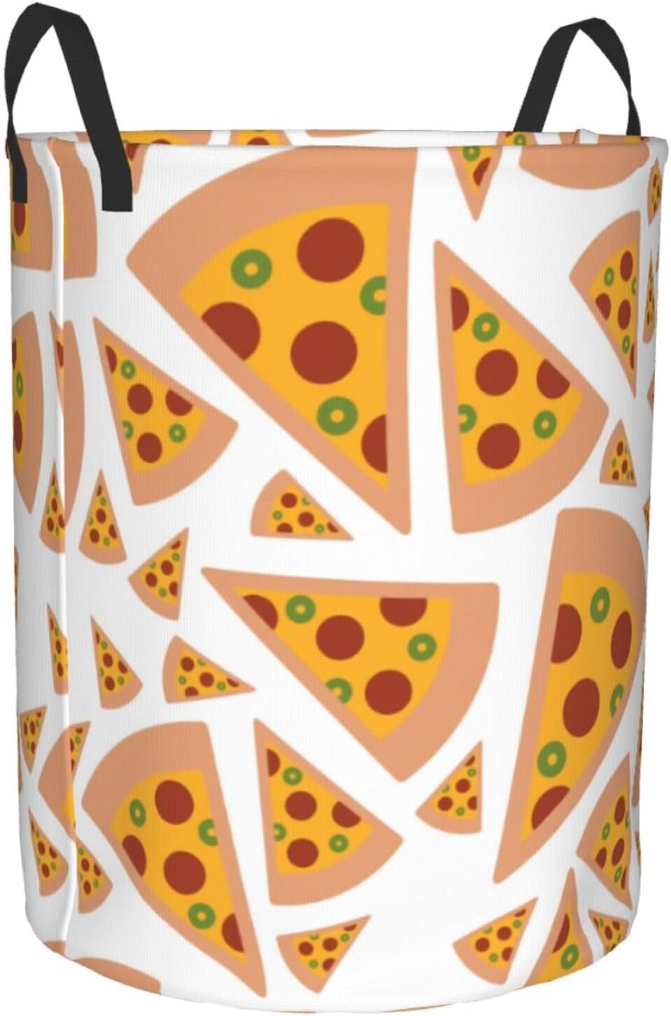 Pizza Laundry Hamper Collapsible Basket with Handles