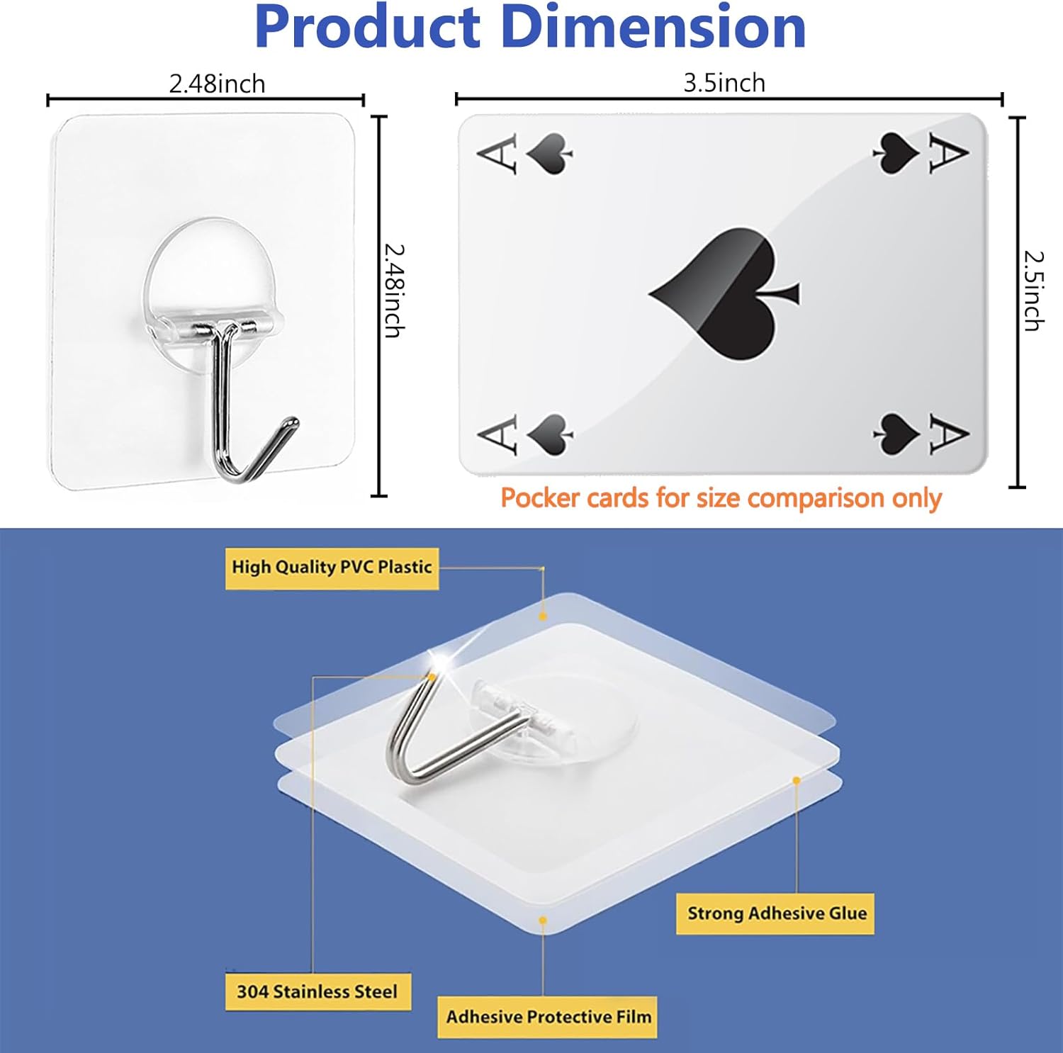 JINSHUNFA Adhesive Hooks