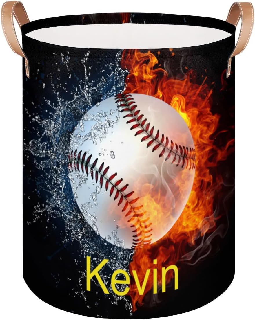 Personalized Collapsible Laundry Basket with Name for Kids Bummer and Adults