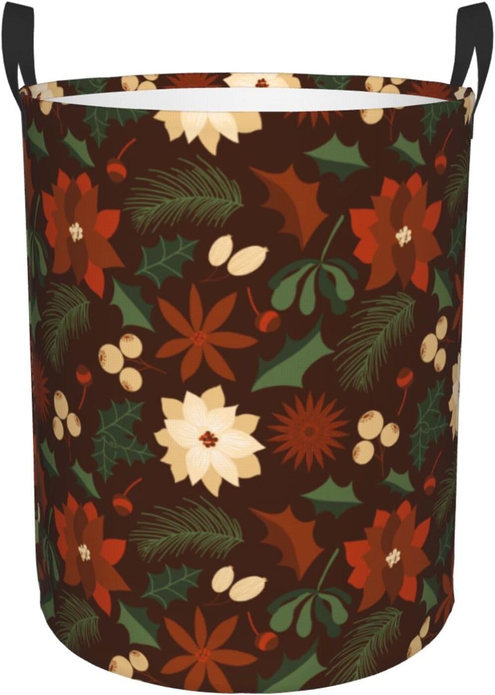 Waterproof Christmas Clothes Hamper with Handles for Laundry Room Bathroom Storage