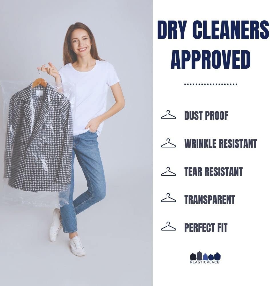Plasticplace Mil Garment Bags Clear 240 Count
