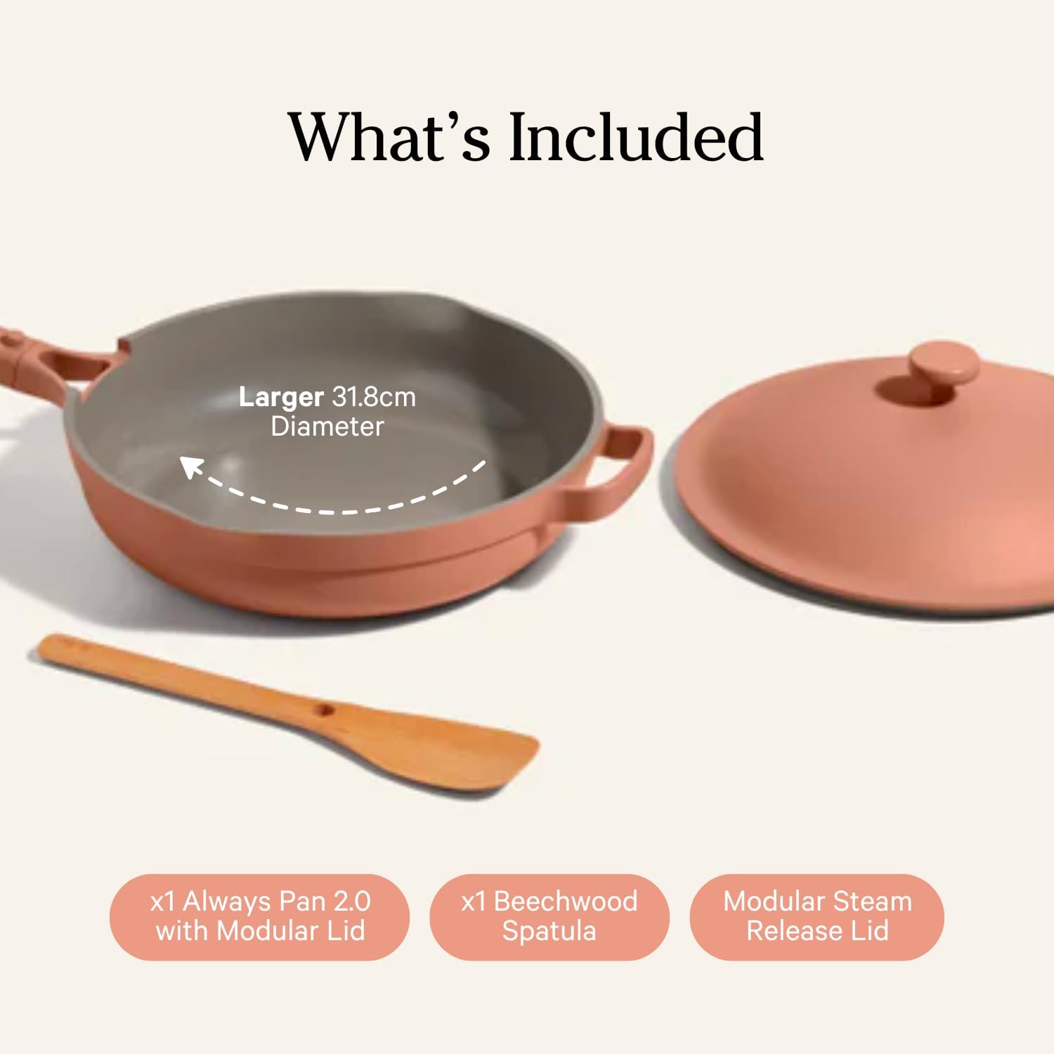 Our Place Always Pan - Large 125-Inch Capacity Nonstick Toxin-Free Ceramic Cookware