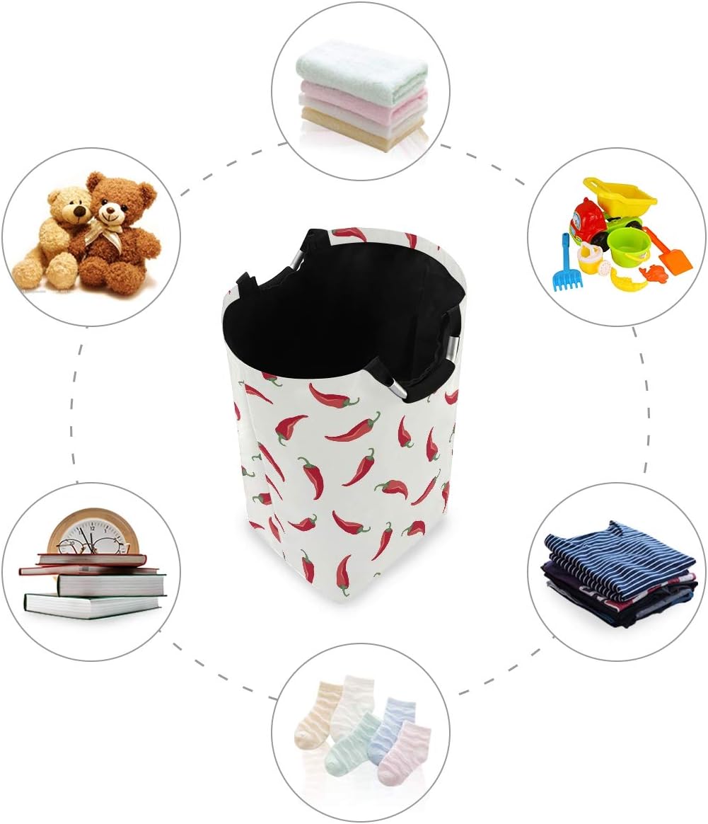 MOYYO Red Chili Collapse Laundry Basket - Eco-Friendly Folding Organizer for Home