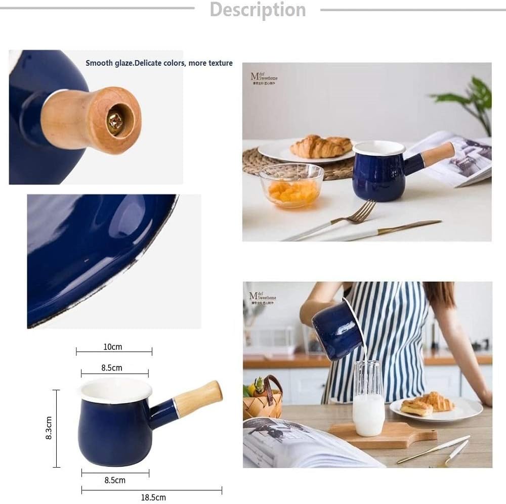 Mini Enamel Milk Pot for Easy Heating