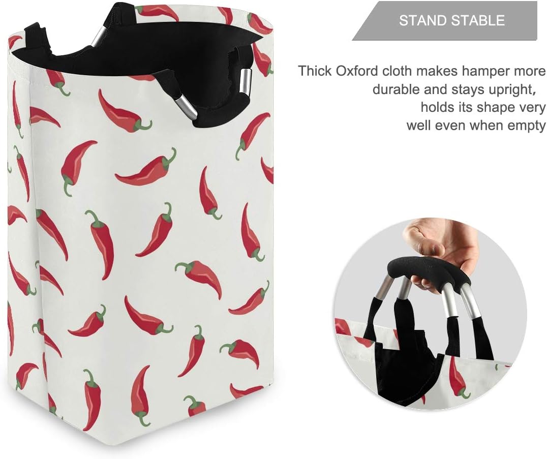 MOYYO Red Chili Collapse Laundry Basket - Eco-Friendly Folding Organizer for Home