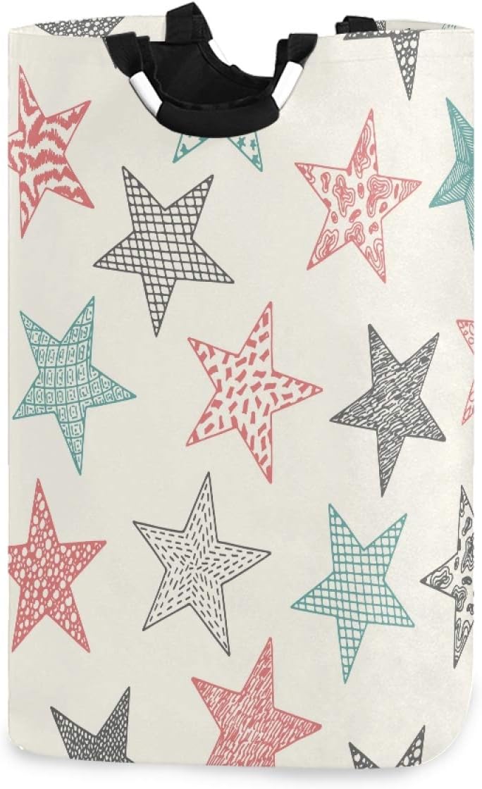 Susiyo Vintage Stars Foldable Laundry Basket