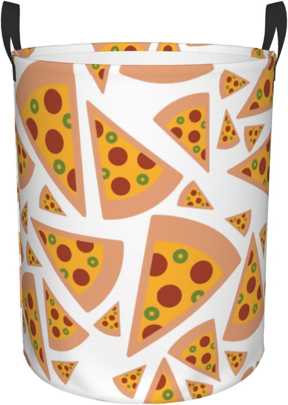 Pizza Laundry Hamper Collapsible Basket with Handles