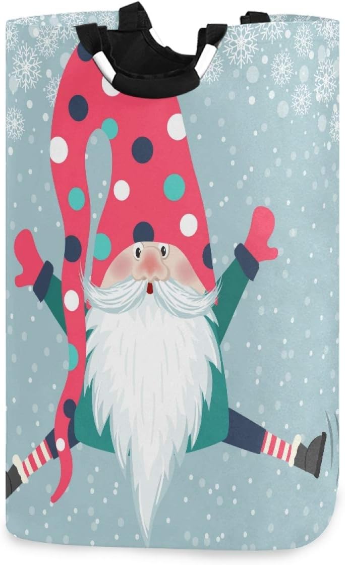 Susiyo Christmas Jolly Gnome Folding Laundry Basket