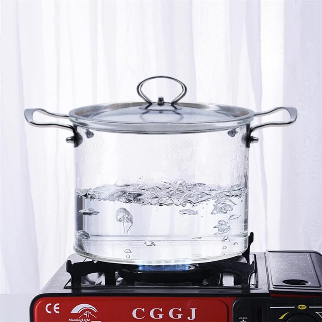 Elegant Glass Pot with Cover for Cooking and Storage