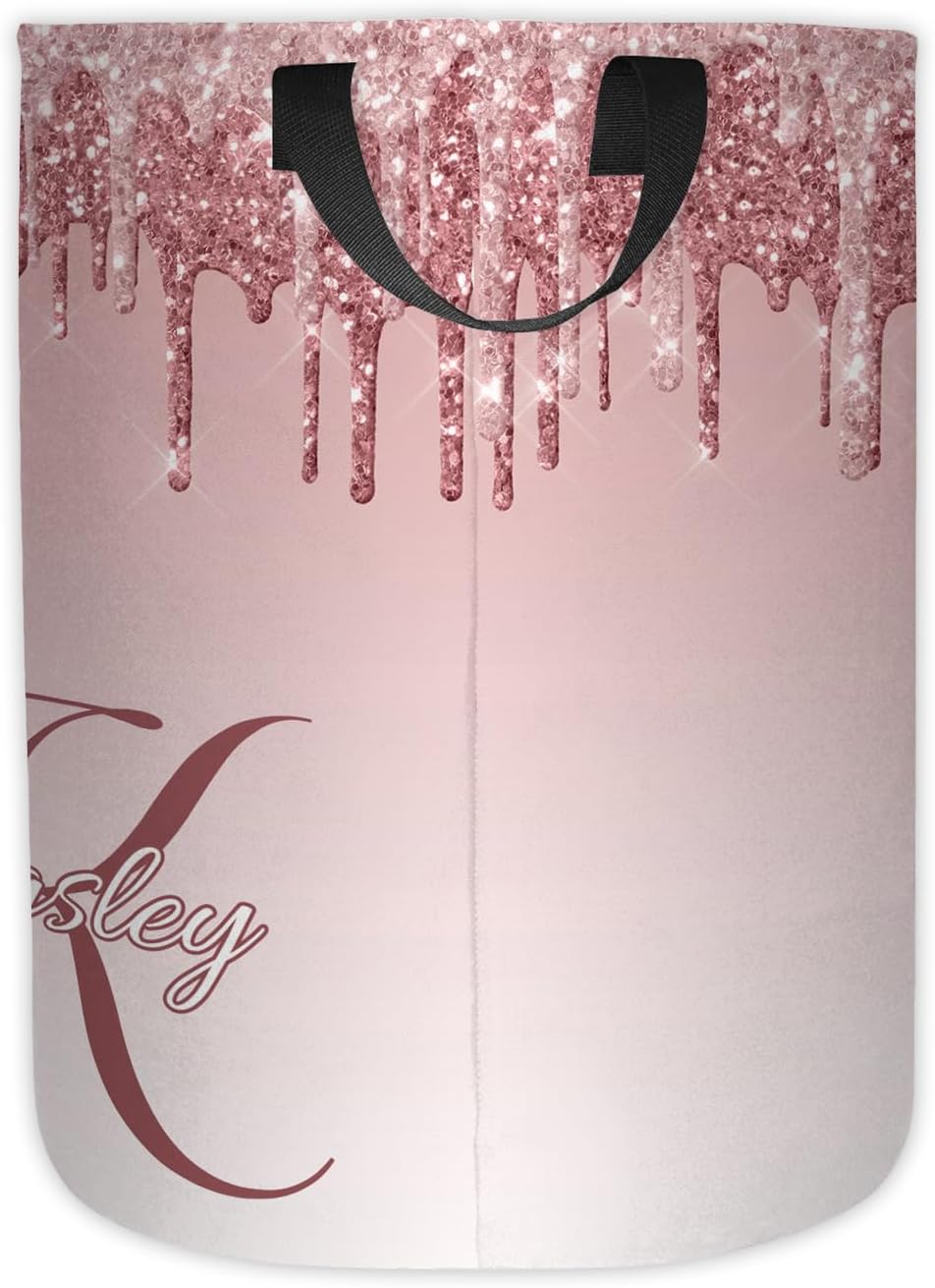 Personalized Glitter Name Laundry Hamper