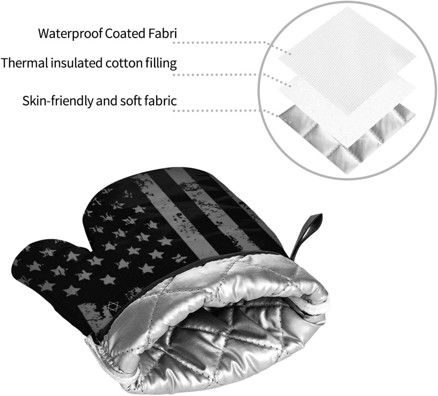 Happy Hanukkah 2023 Oven Mitts and Pot Holders Set - Heat Resistant Kitchen Essentials