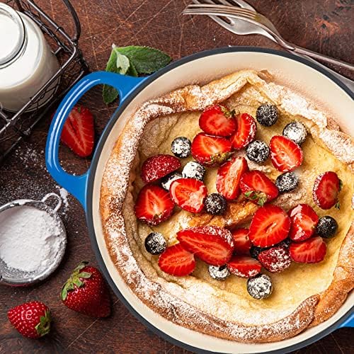 Miereirl 6 Qt Enameled Dutch Oven with Lid and Dual Handles