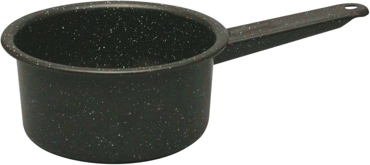Sturdy Granite Ware Saucepan 1-Quart Speckled Black