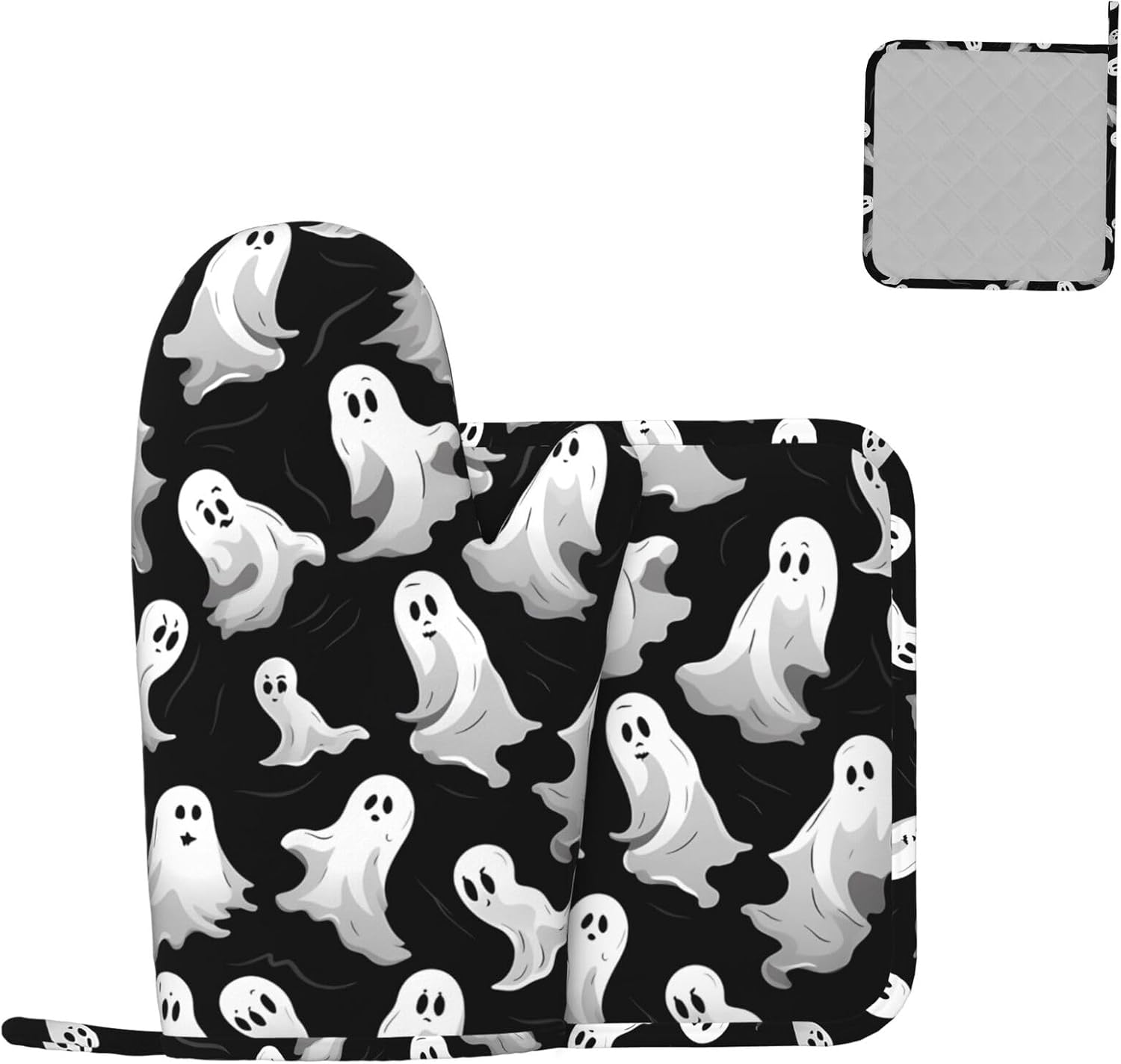 Halloween Goth Silicone Oven Mitts Set of 2
